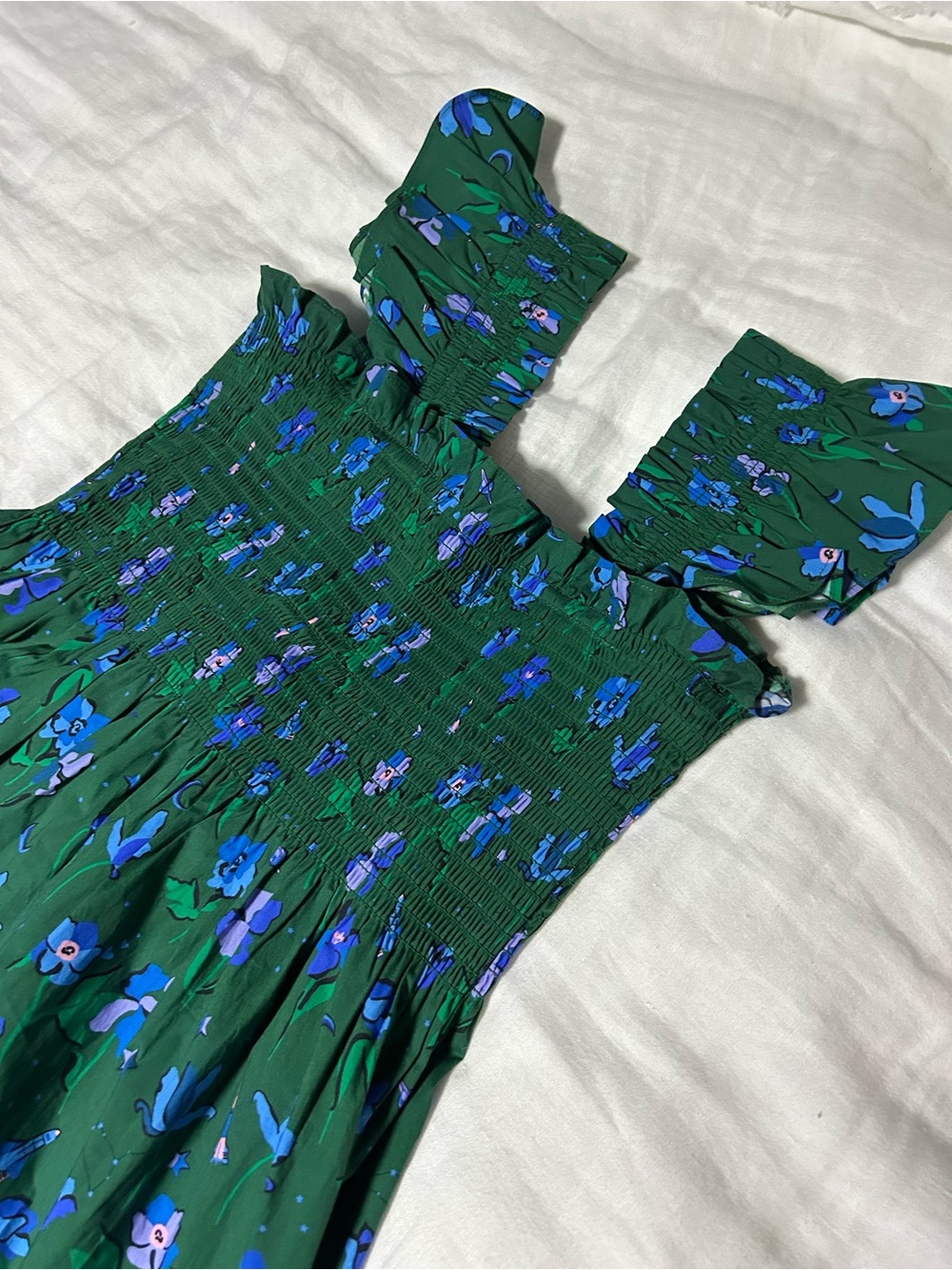 Hill House Home Ellie Nap Dress - Emerald Space Floral - Picture 6 of 6